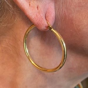 COPY - 14k Gold Polished Hoops